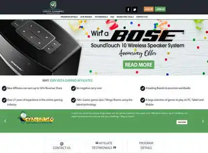 Vista Gaming Affiliates features
