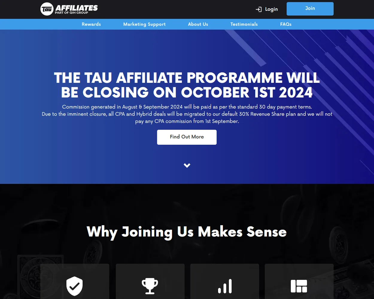 Tau Affiliates features