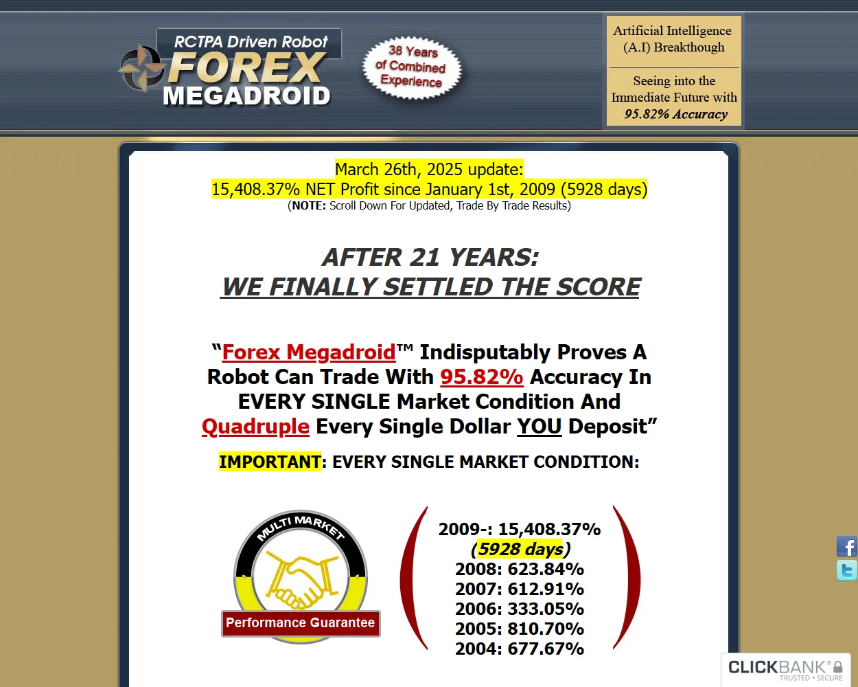 Forex Megadroid features