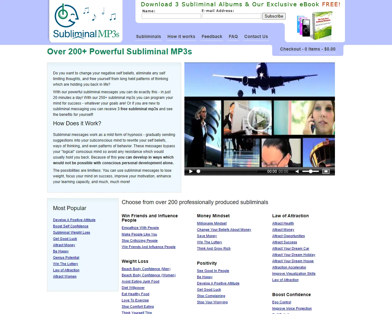 Subliminal MP3s features