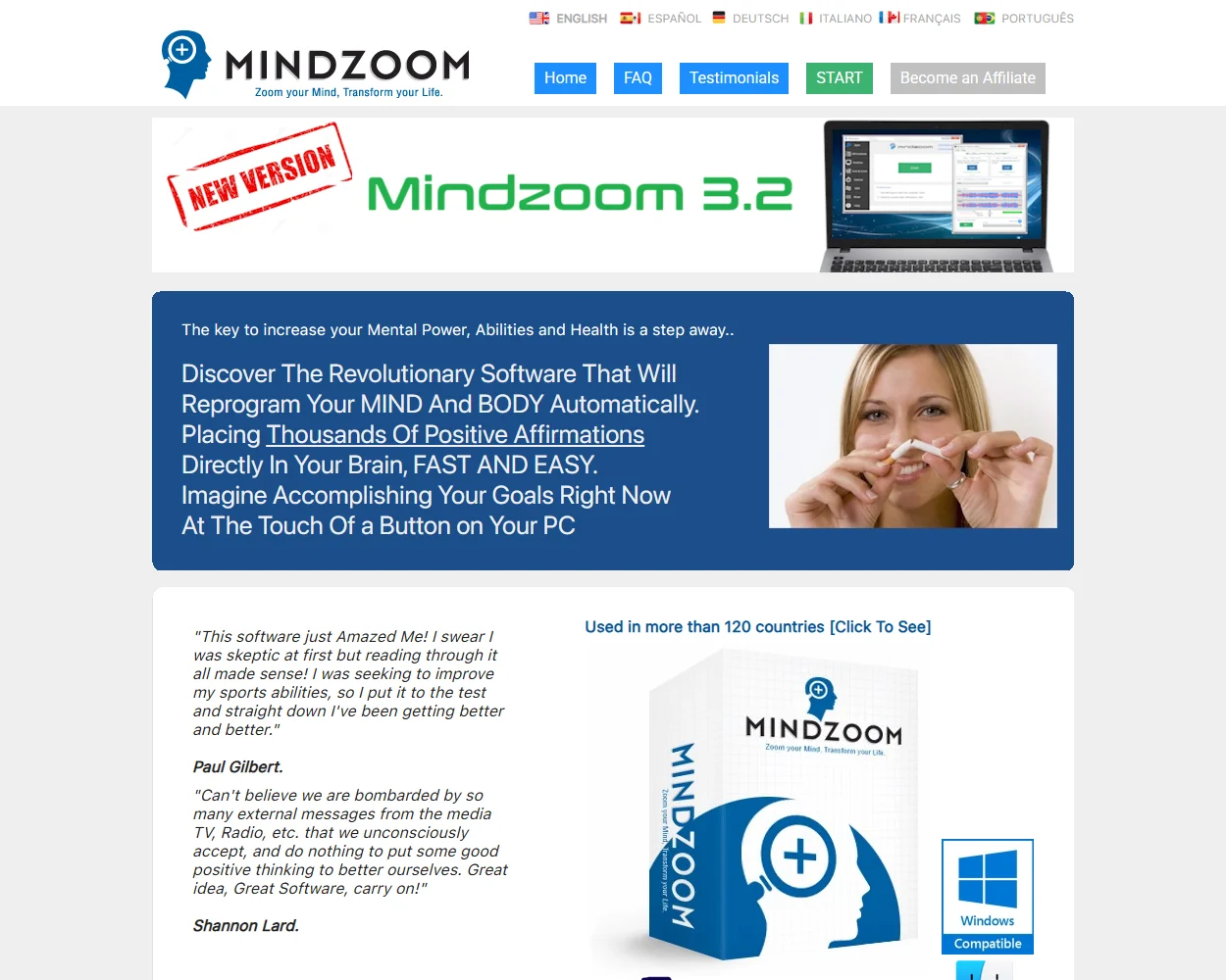 Mindzoom features