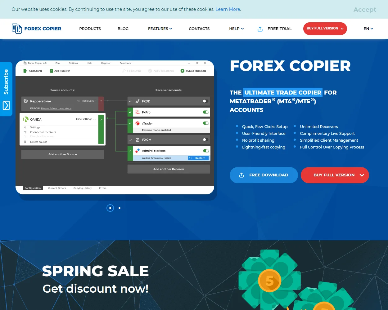 Forex Copier features