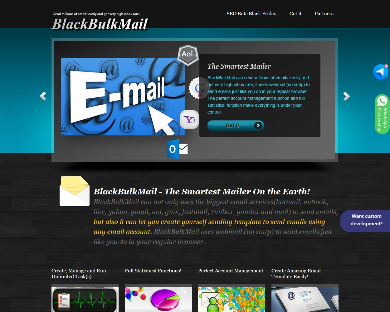 Black Bulk Mail features