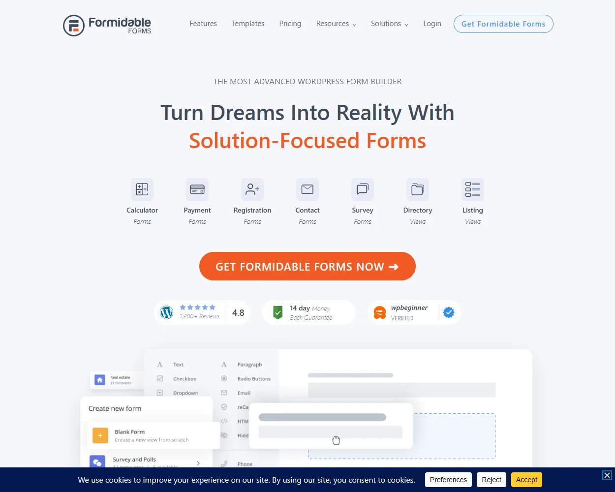 Formidable Pro features