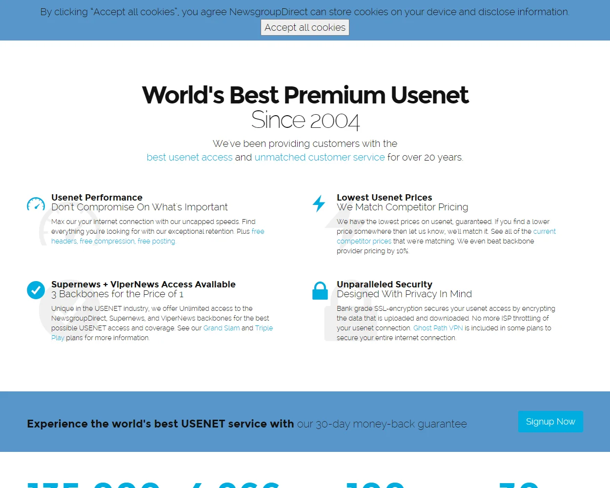 NewsgroupDirect features