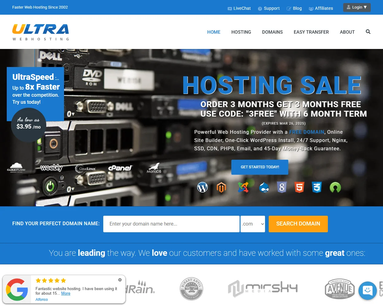 UltraWebsiteHosting features