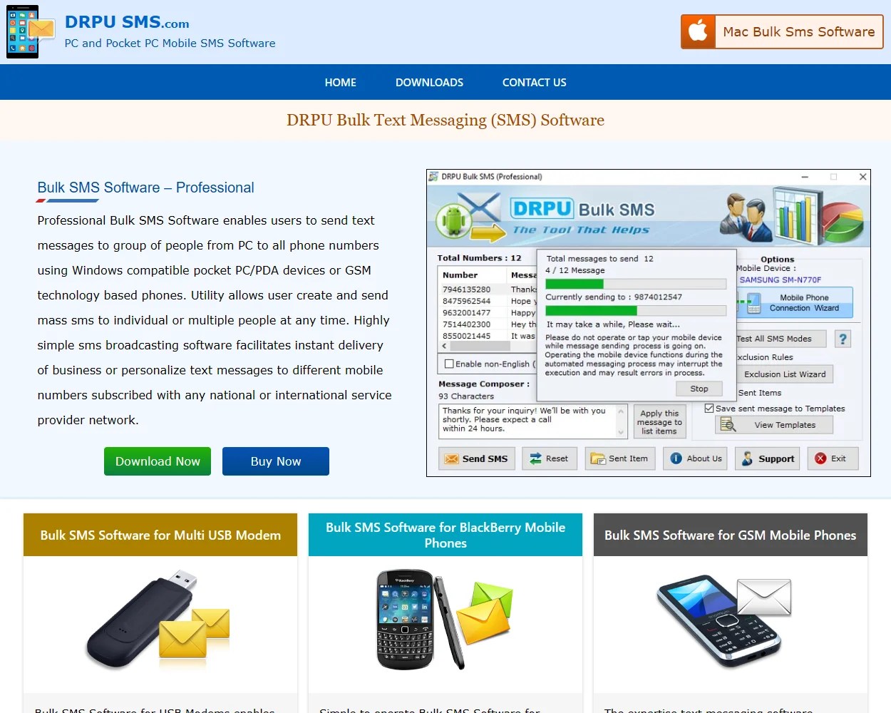 DRPU Bulk SMS Software features