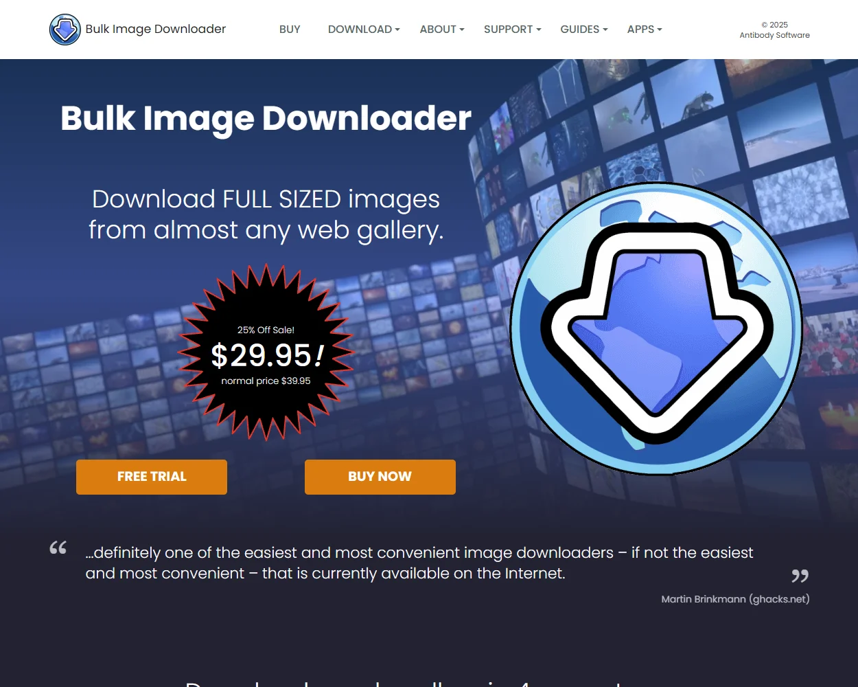 Bulk Image Downloader features