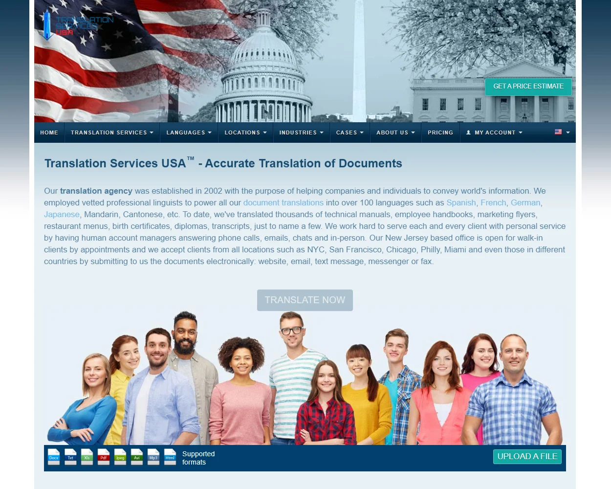 Translation Services USA features
