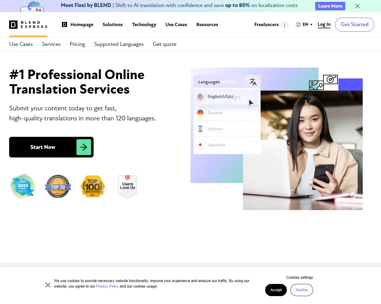One Hour Translation features