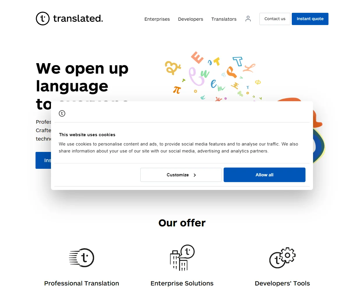 Translated.net features