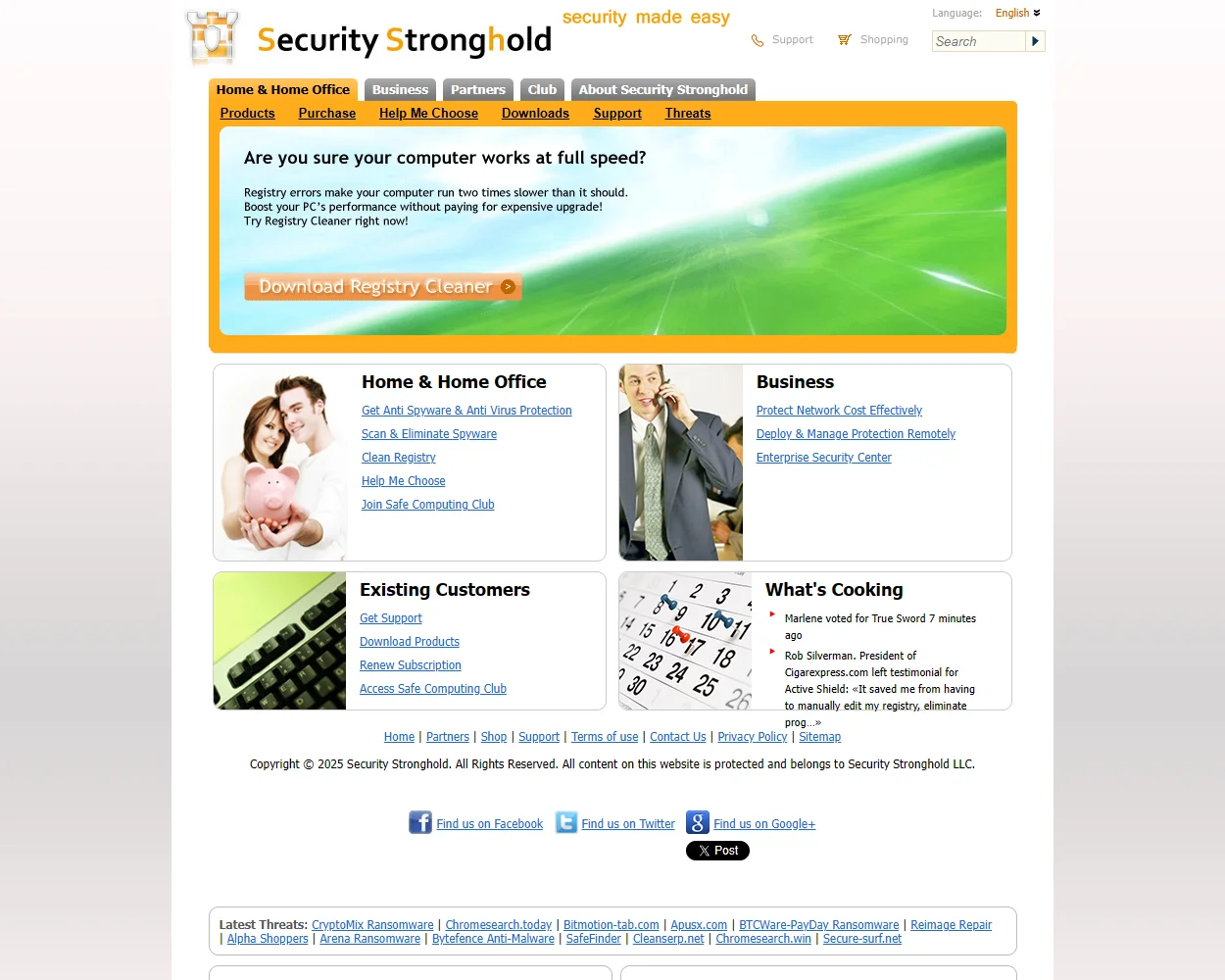 Security Stronghold Registry Cleaner features