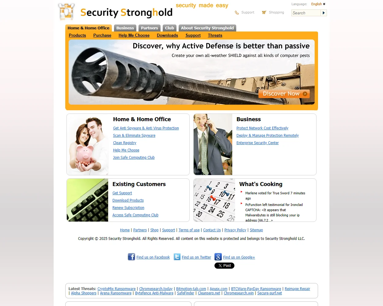 Stronghold AntiMalware features