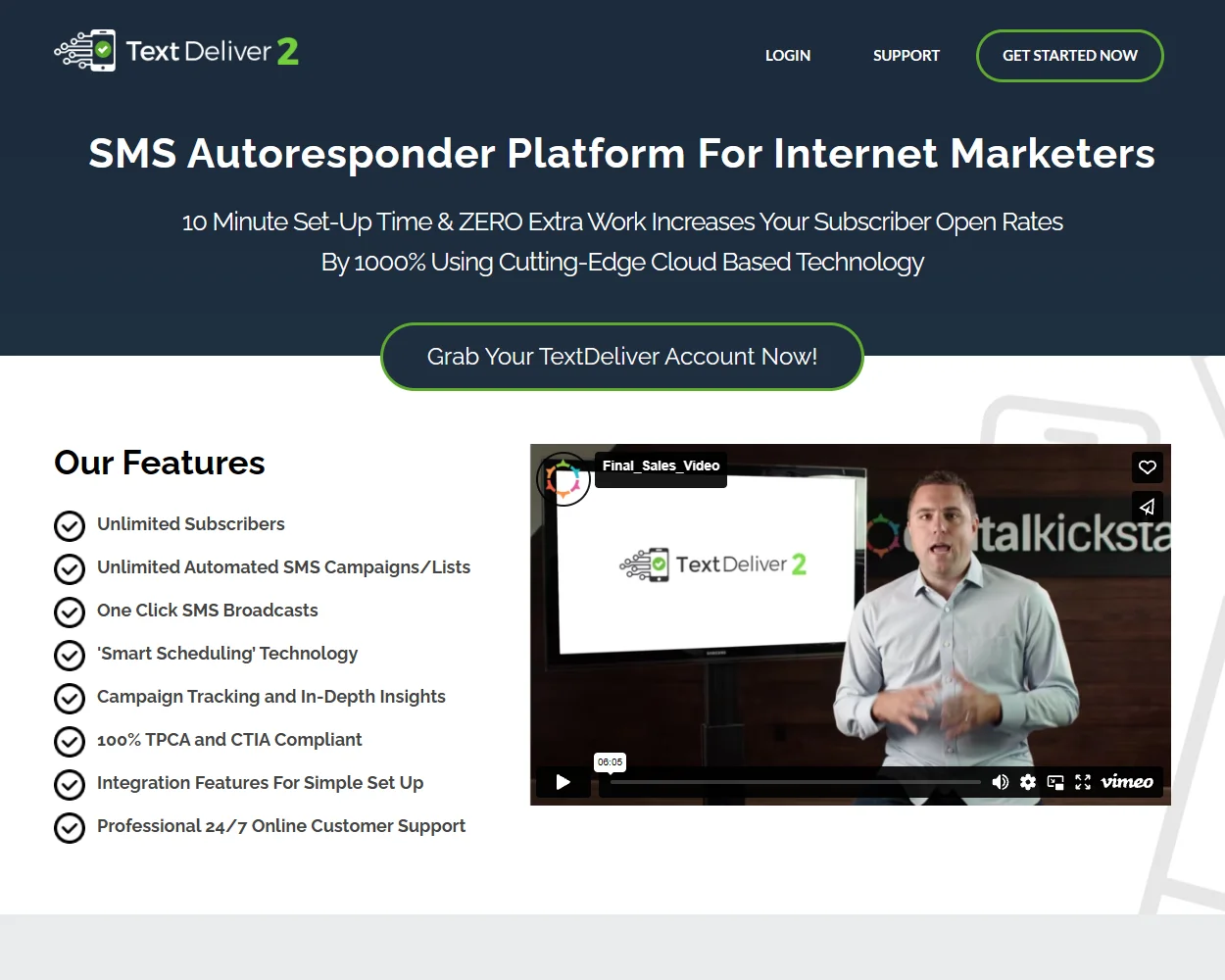TextDeliver features