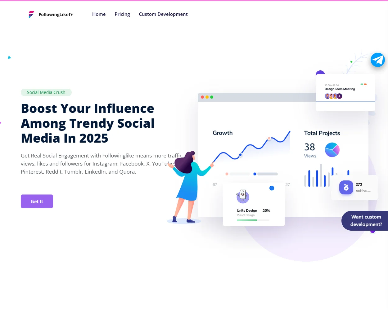 FollowingLike features