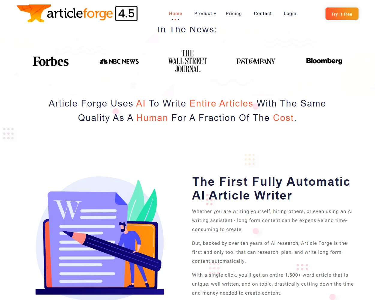 Article Forge features