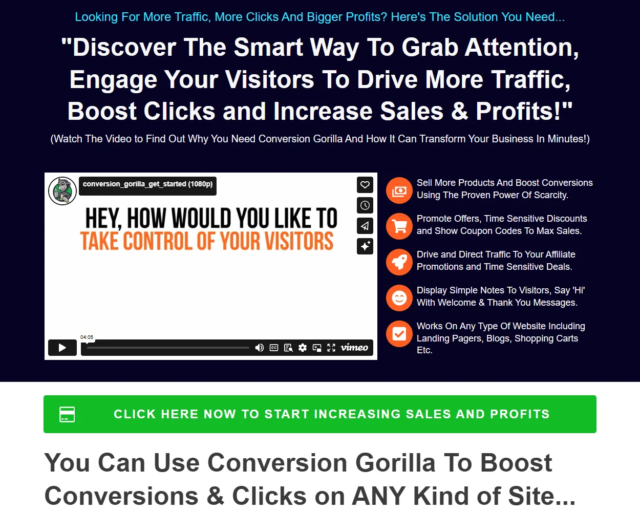 Conversion Gorilla features