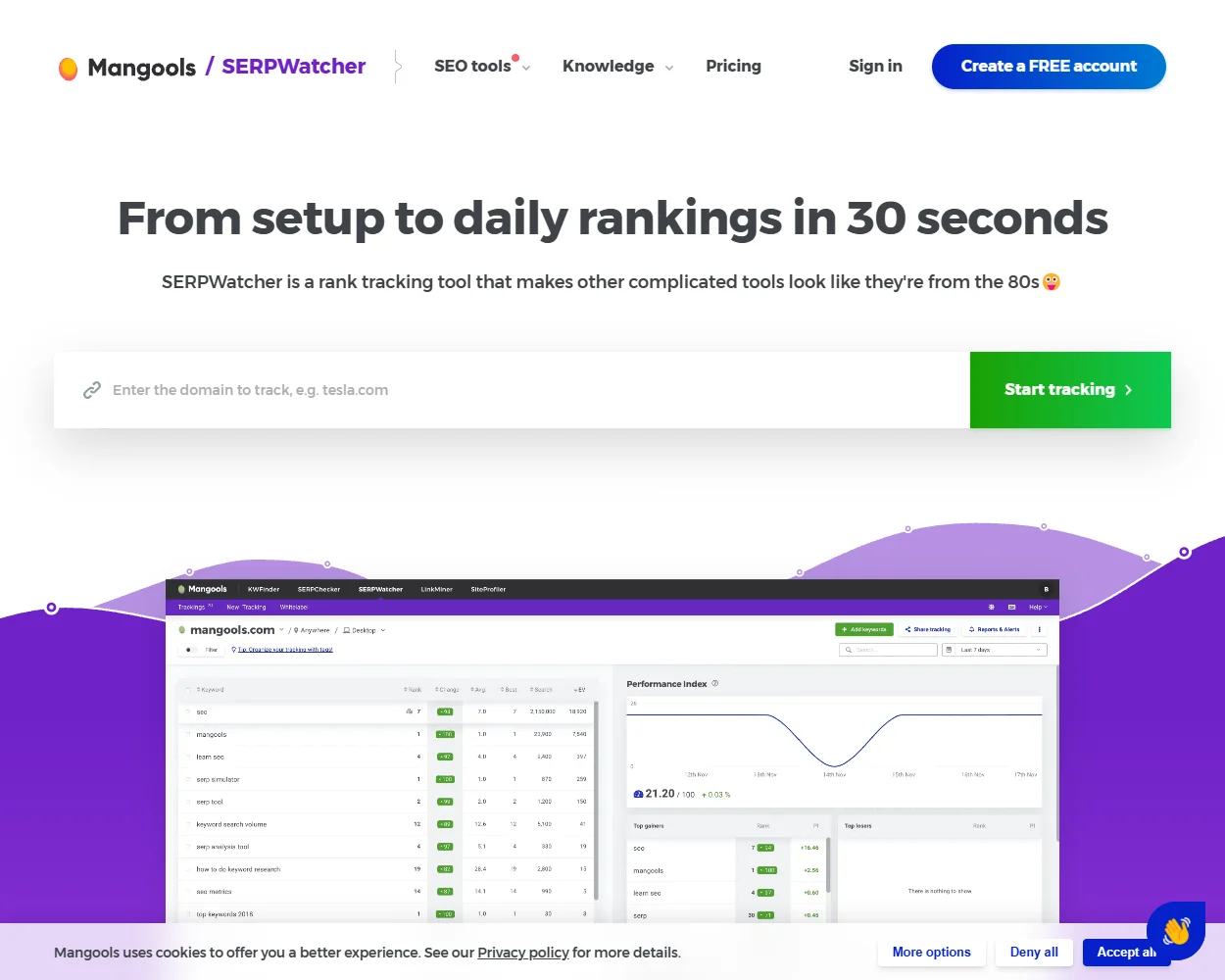SERPwatcher features