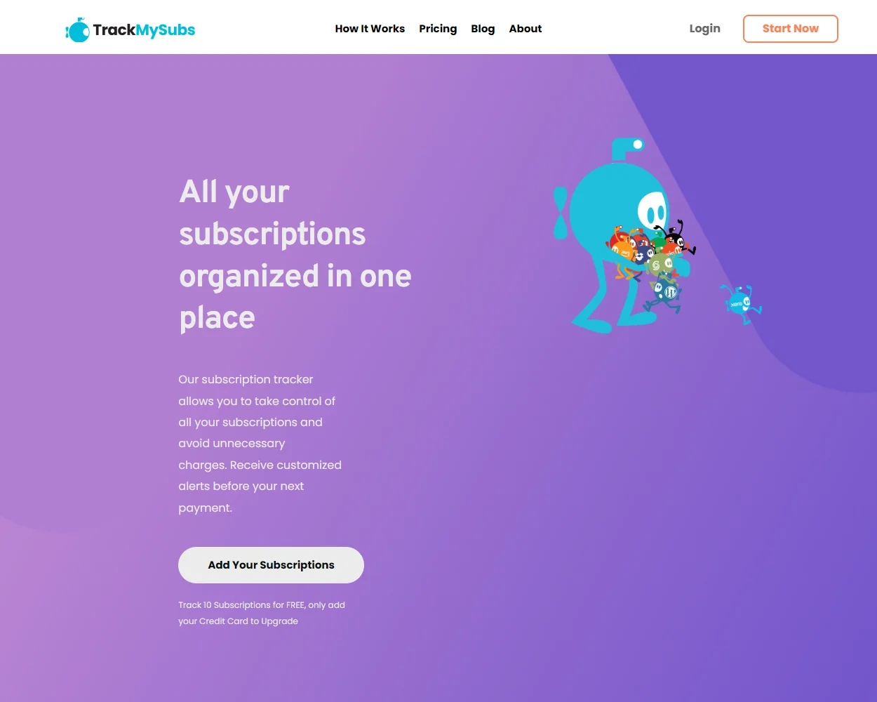 TrackMySubs features