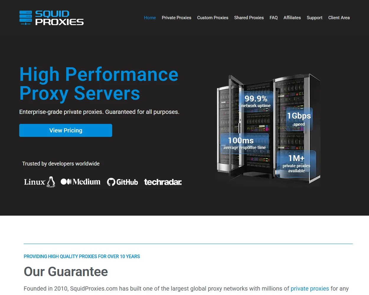 Squid Proxies features