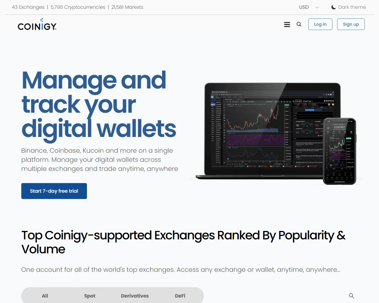 Coinigy features