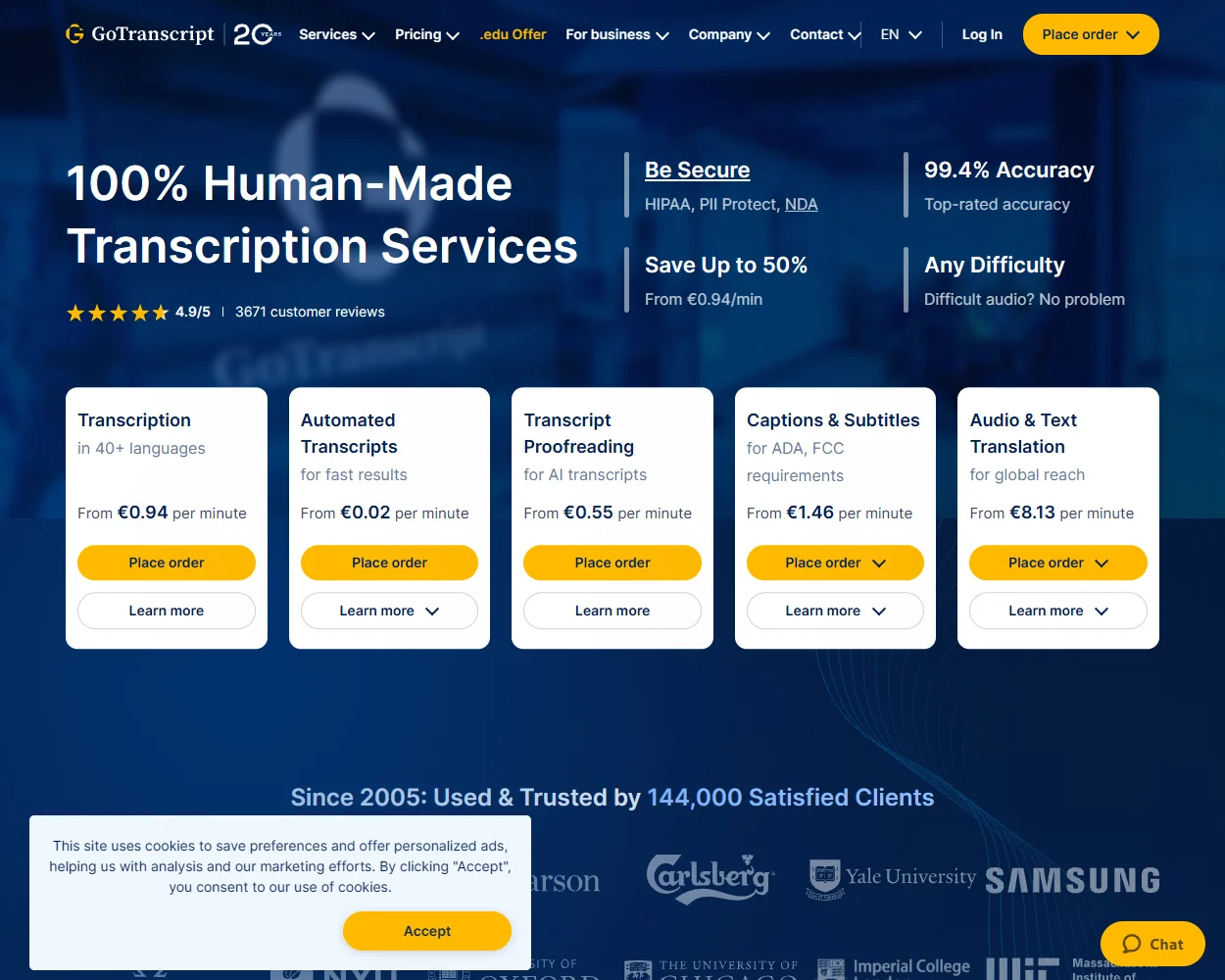 GoTranscript features