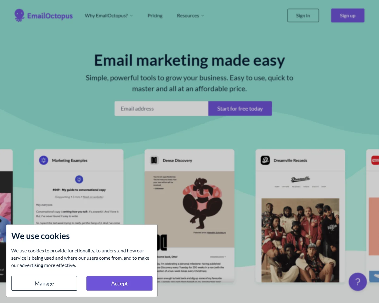 EmailOctopus features