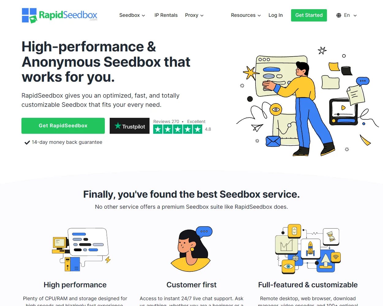 RapidSeedbox features
