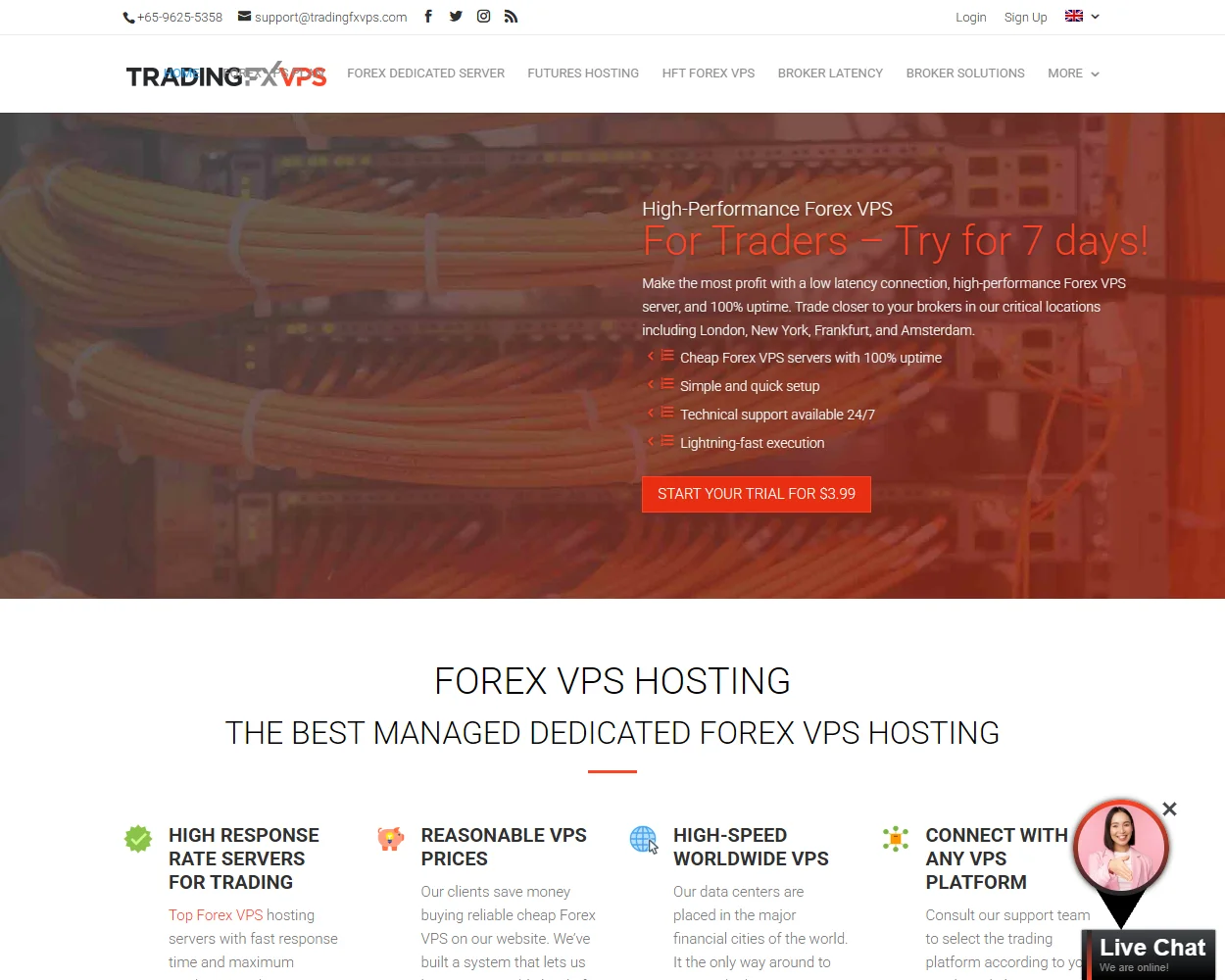 TradingFX VPS features