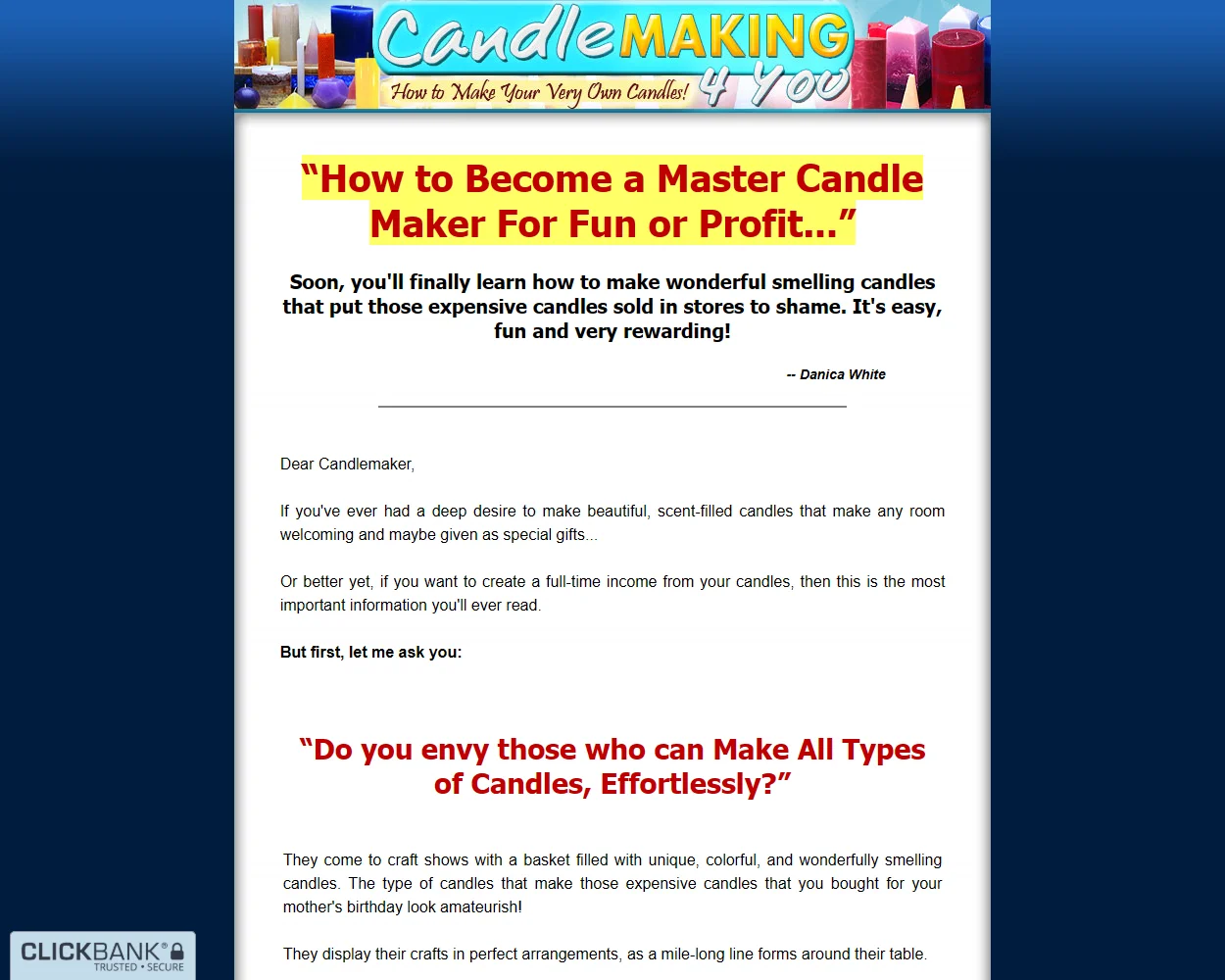 Candle Making 4 You features