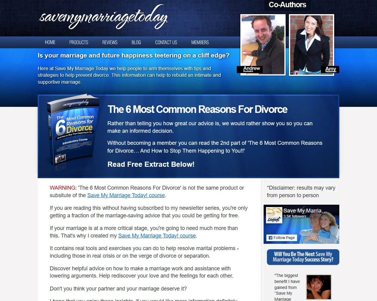 Save My Marriage Today features