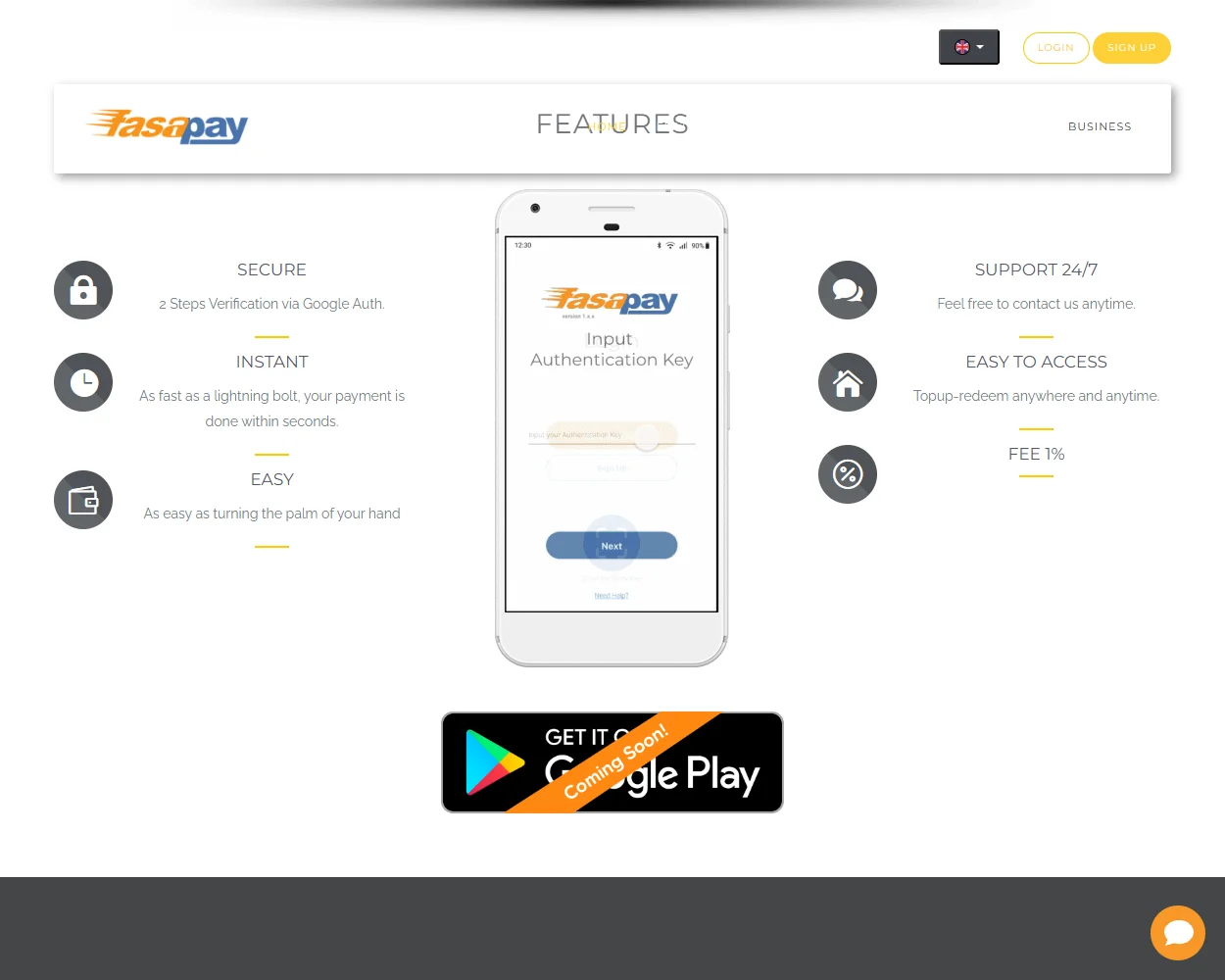 Fasapay features