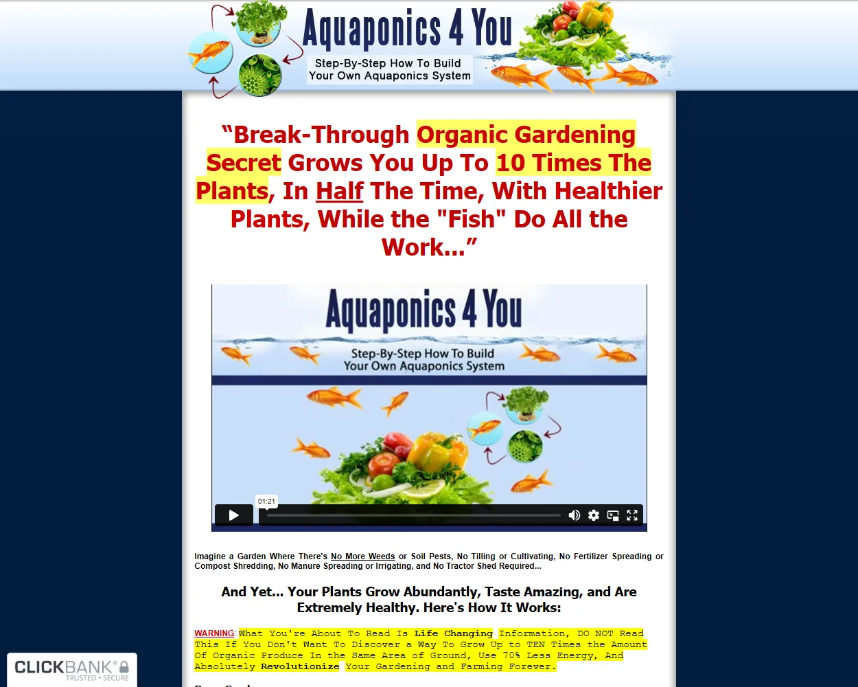 Aquaponics 4 You features