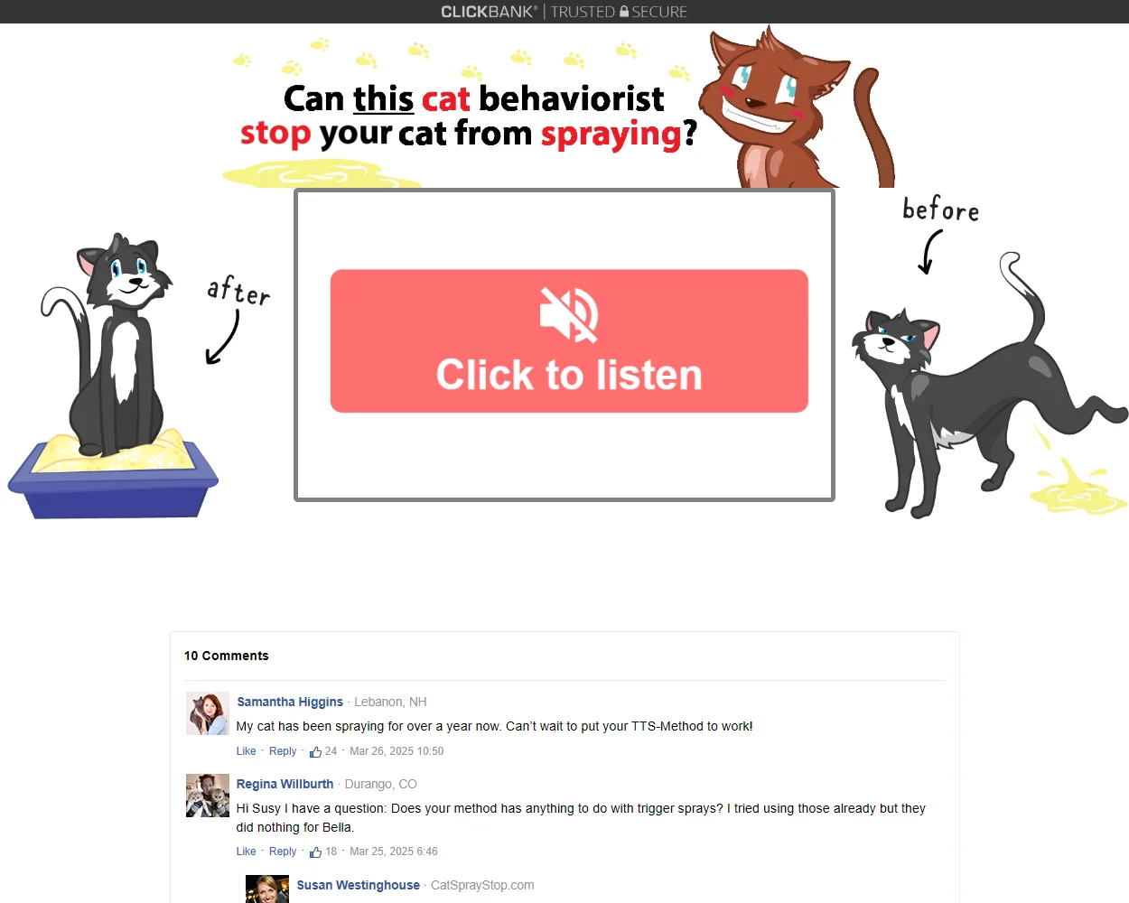 CatSprayStop features