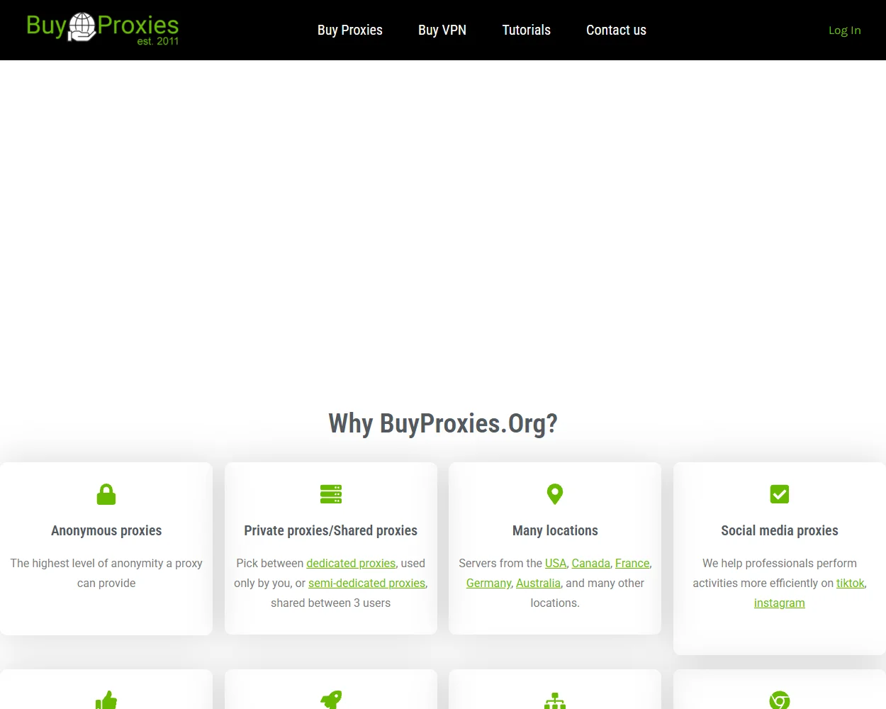 BuyProxies features