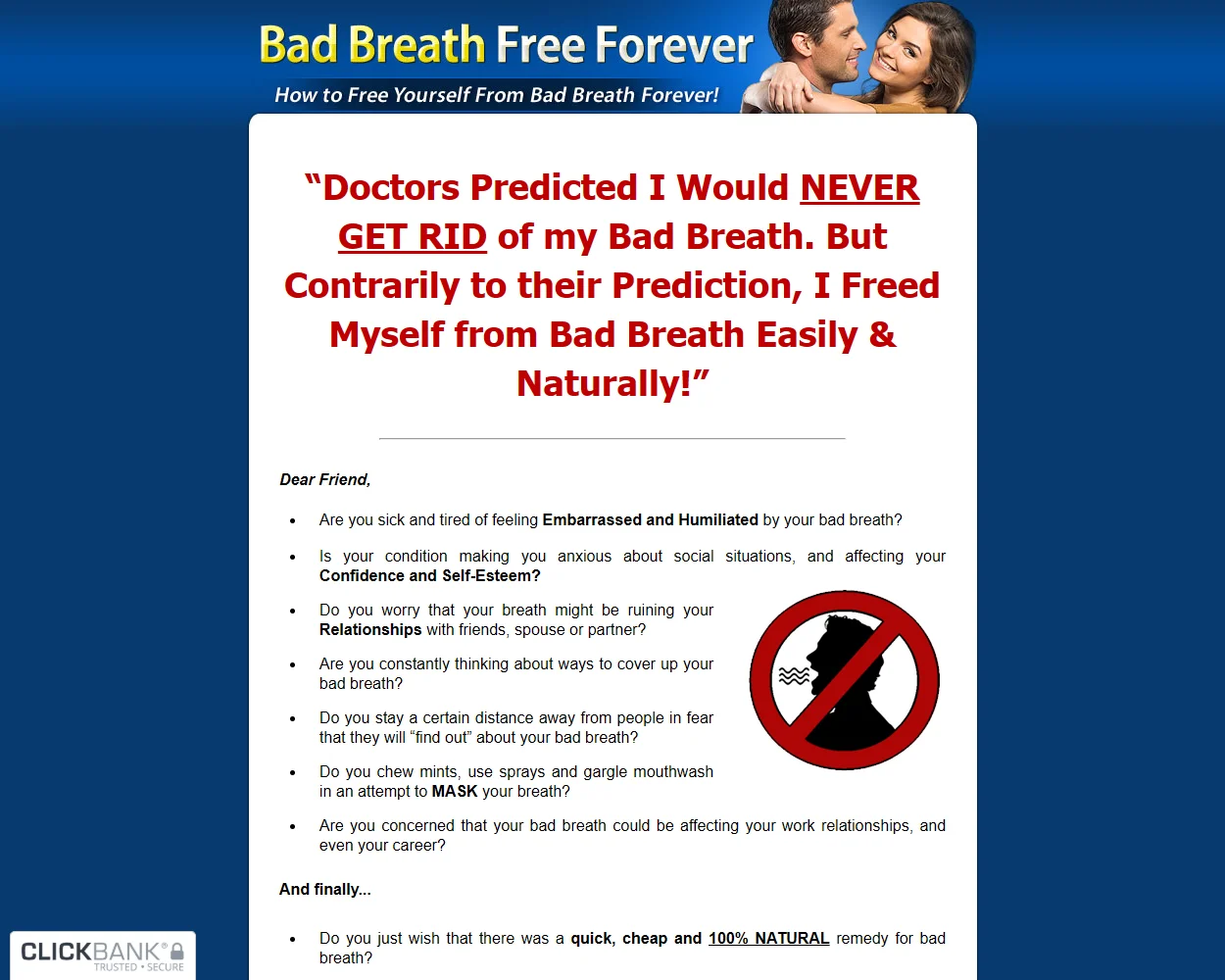 Bad Breath Free Forever features