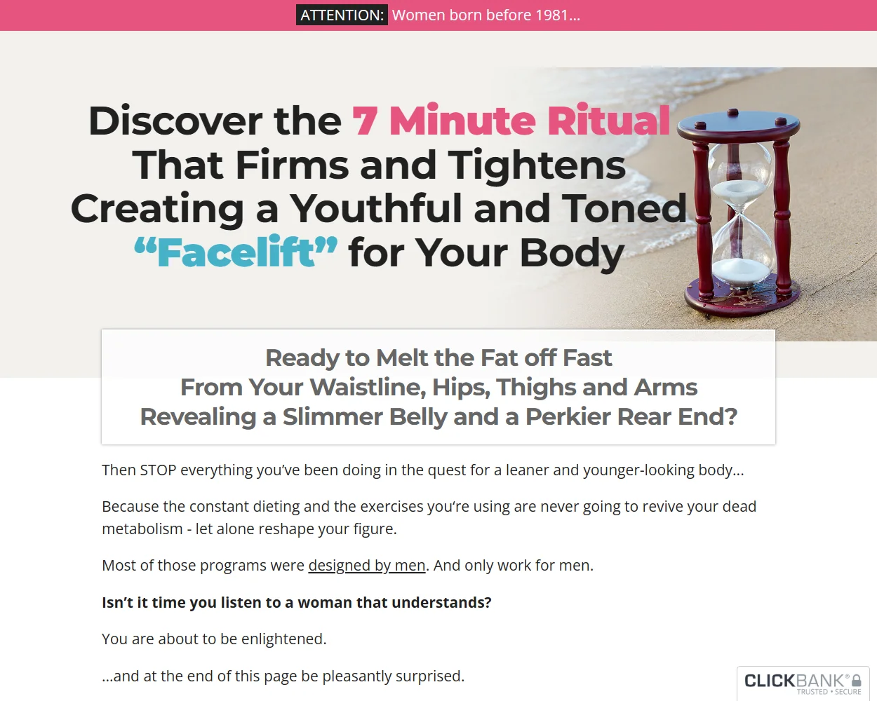 7-Minute Ageless Body Secret features