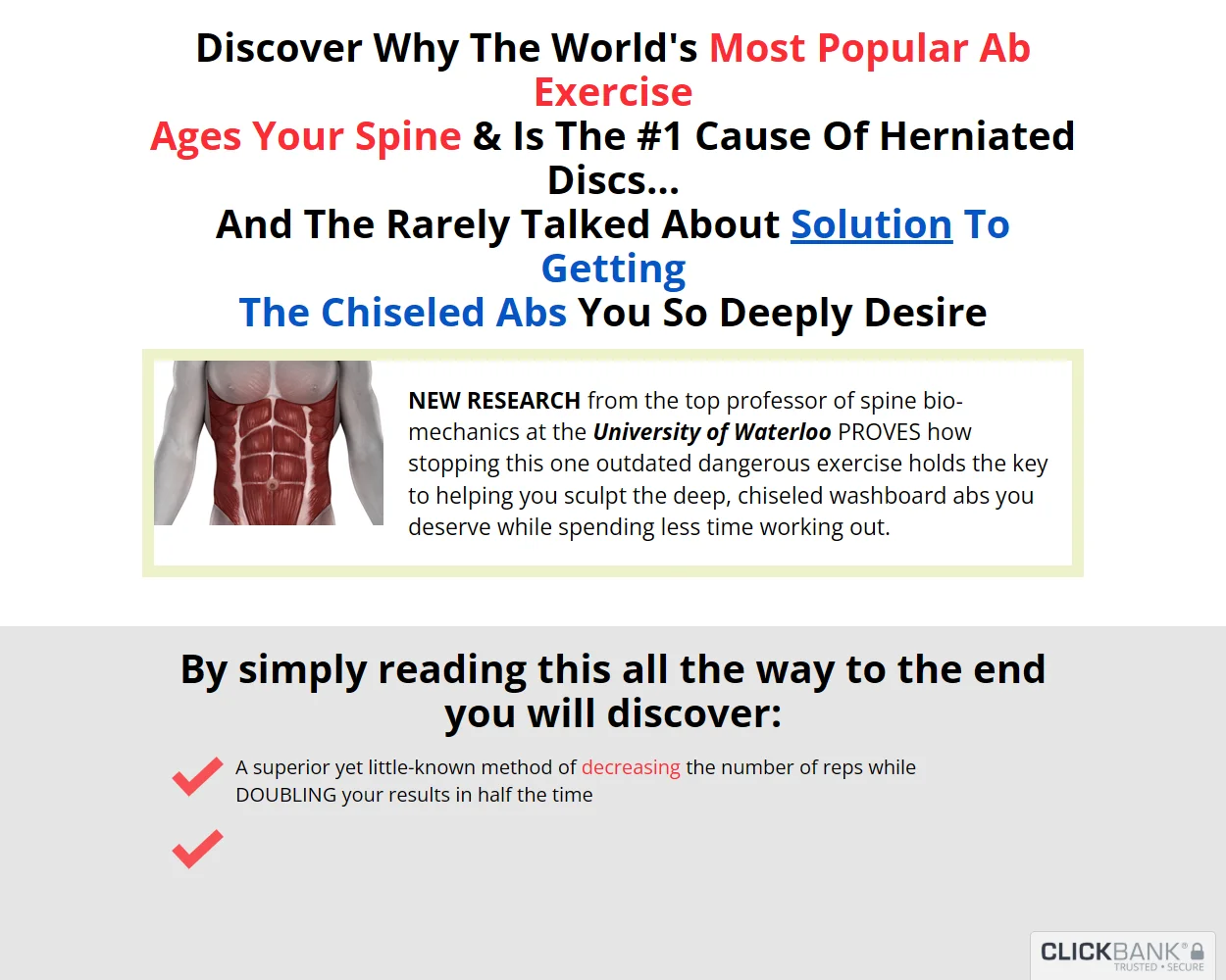 Crunchless6pack.com features