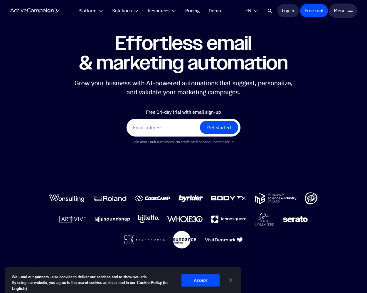 ActiveCampaign features