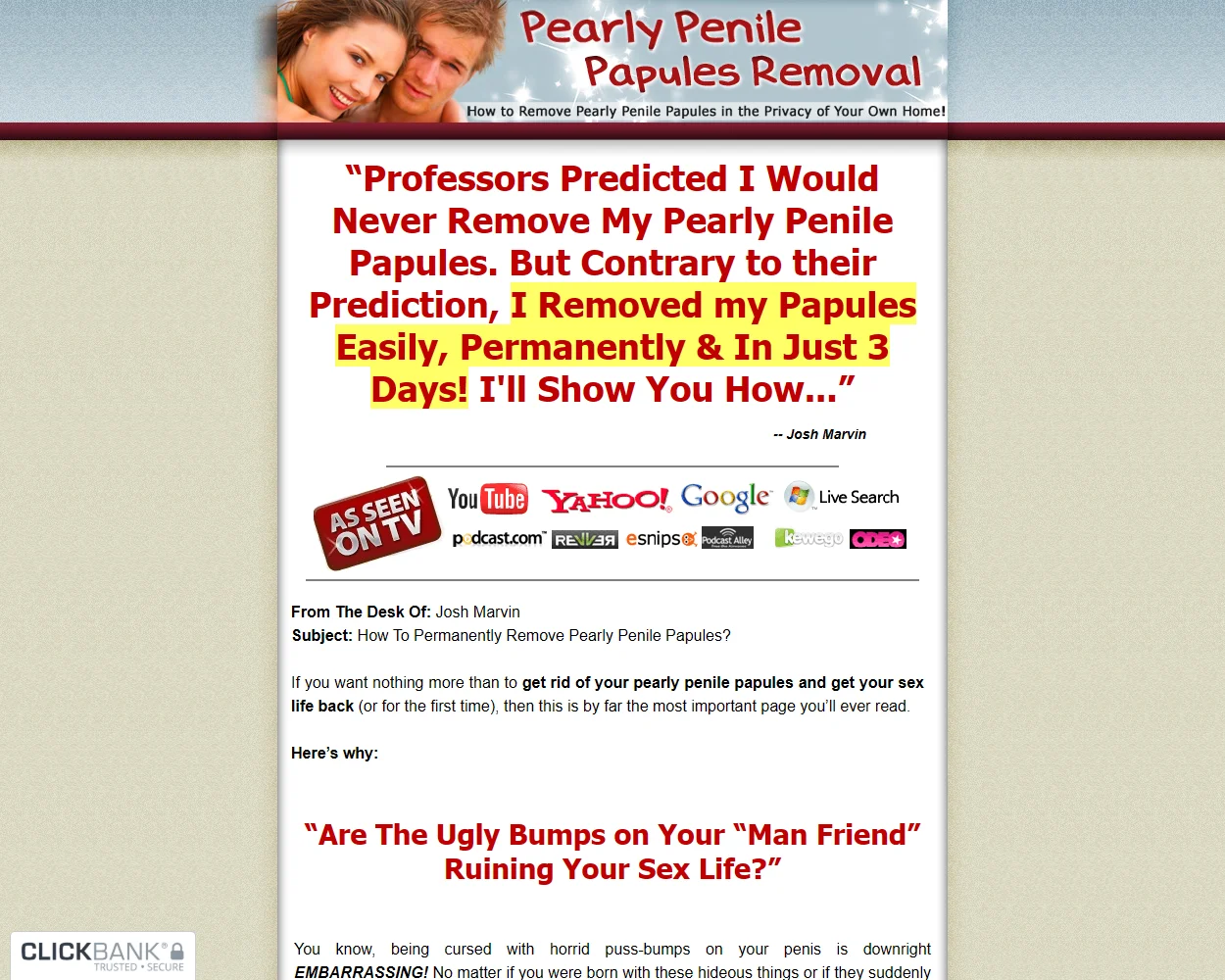 Pearly Penile Papules Removal features