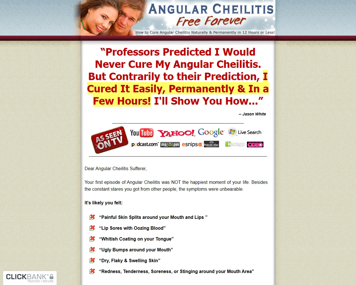 Angular Cheilitis Free Forever features