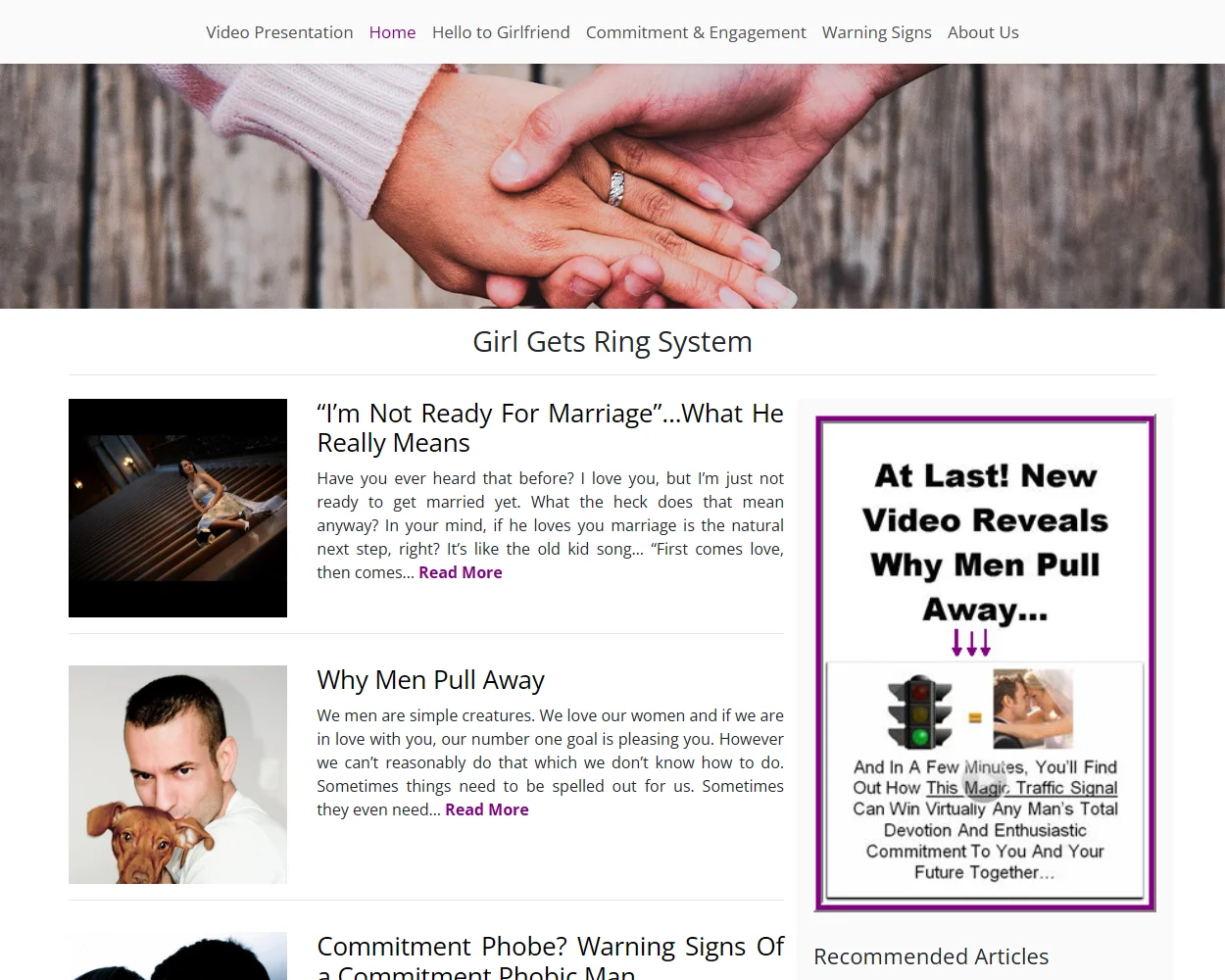 Girl Gets Ring features