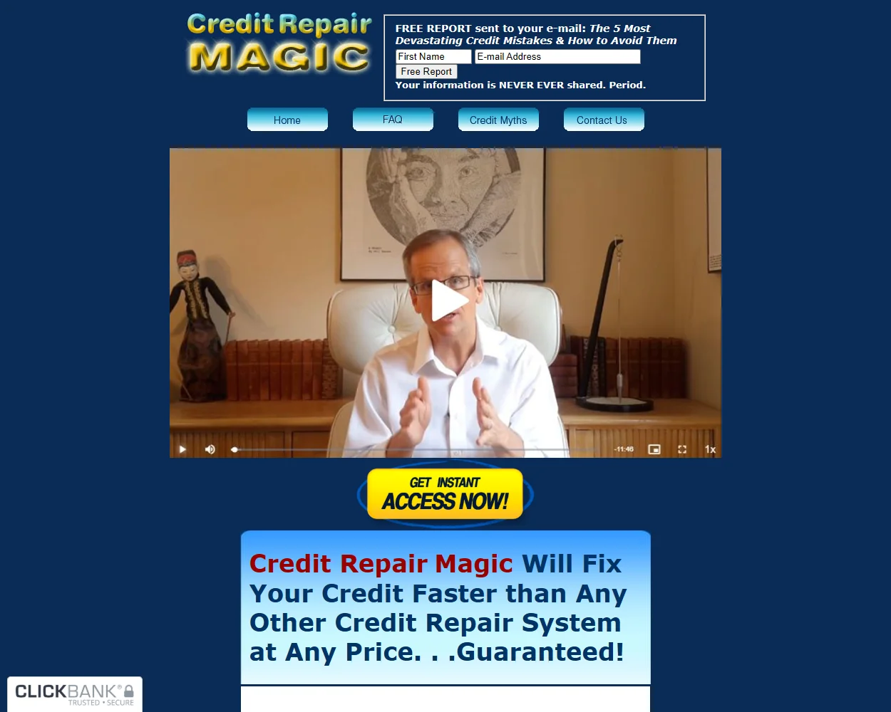 Credit Repair Magic features