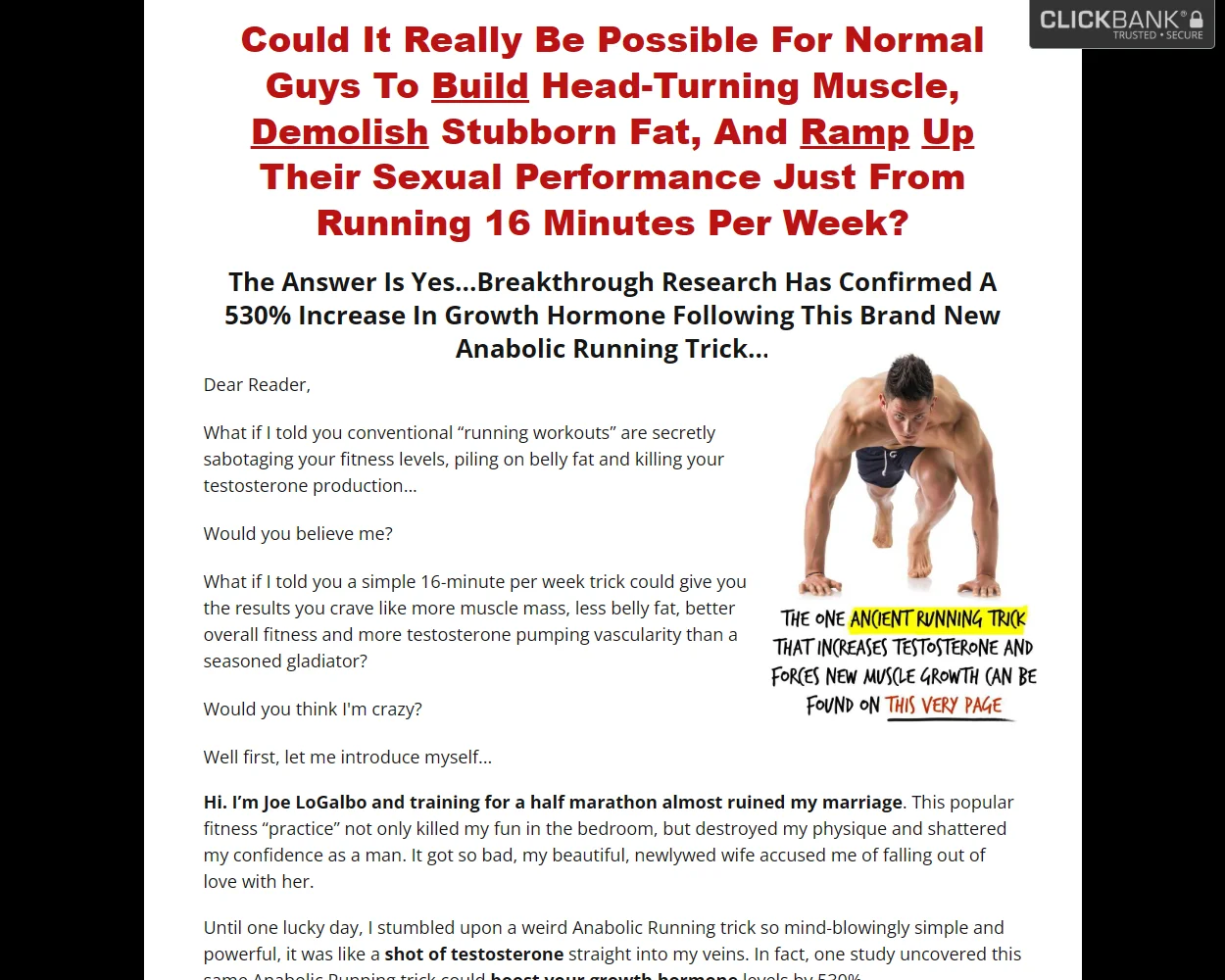 AnabolicRunning.com features