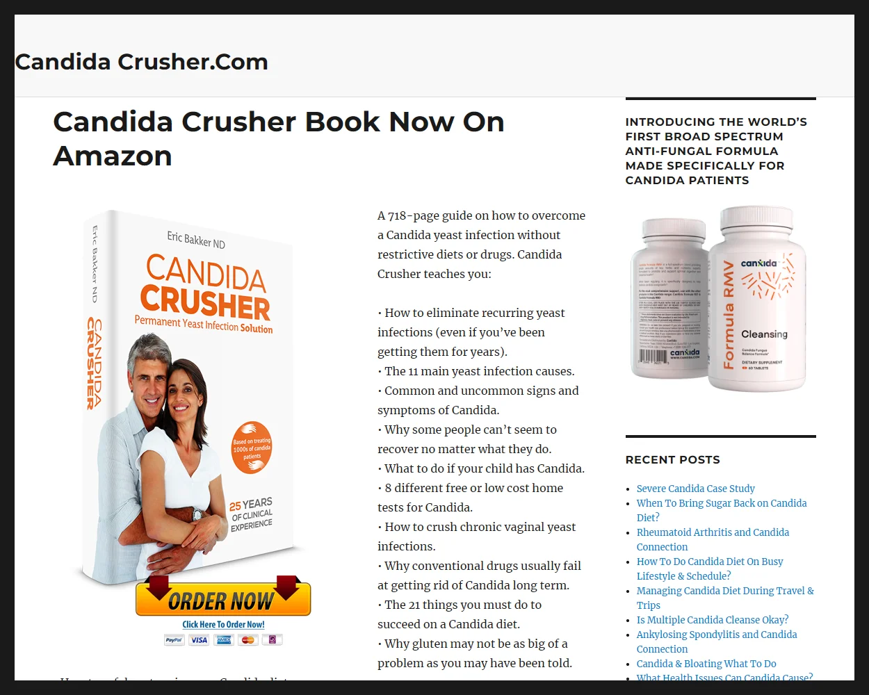 Candida Crusher features