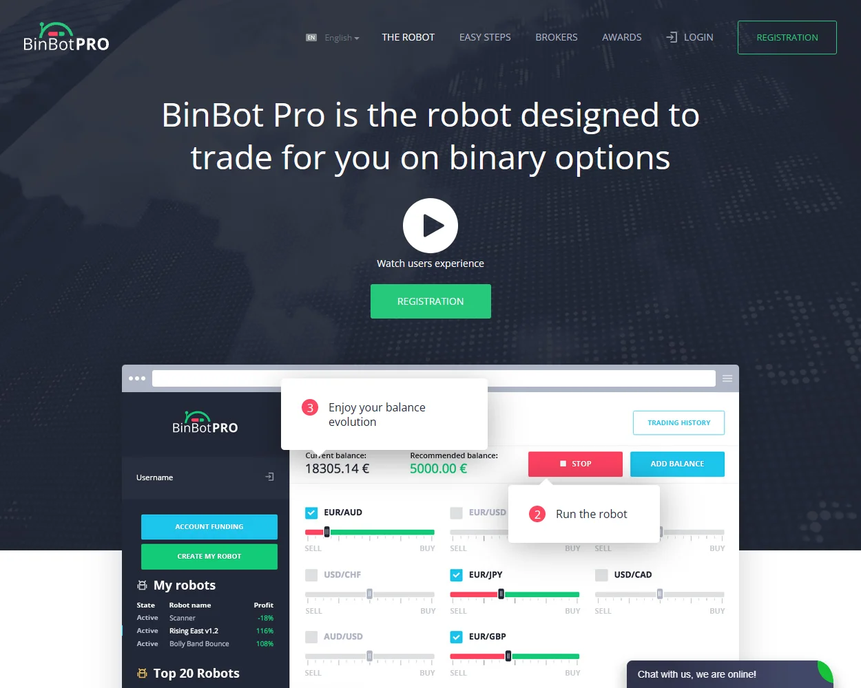 BinBot PRO features