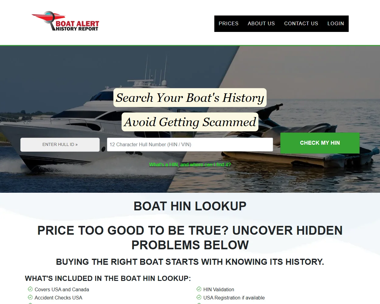 Boat Alert features