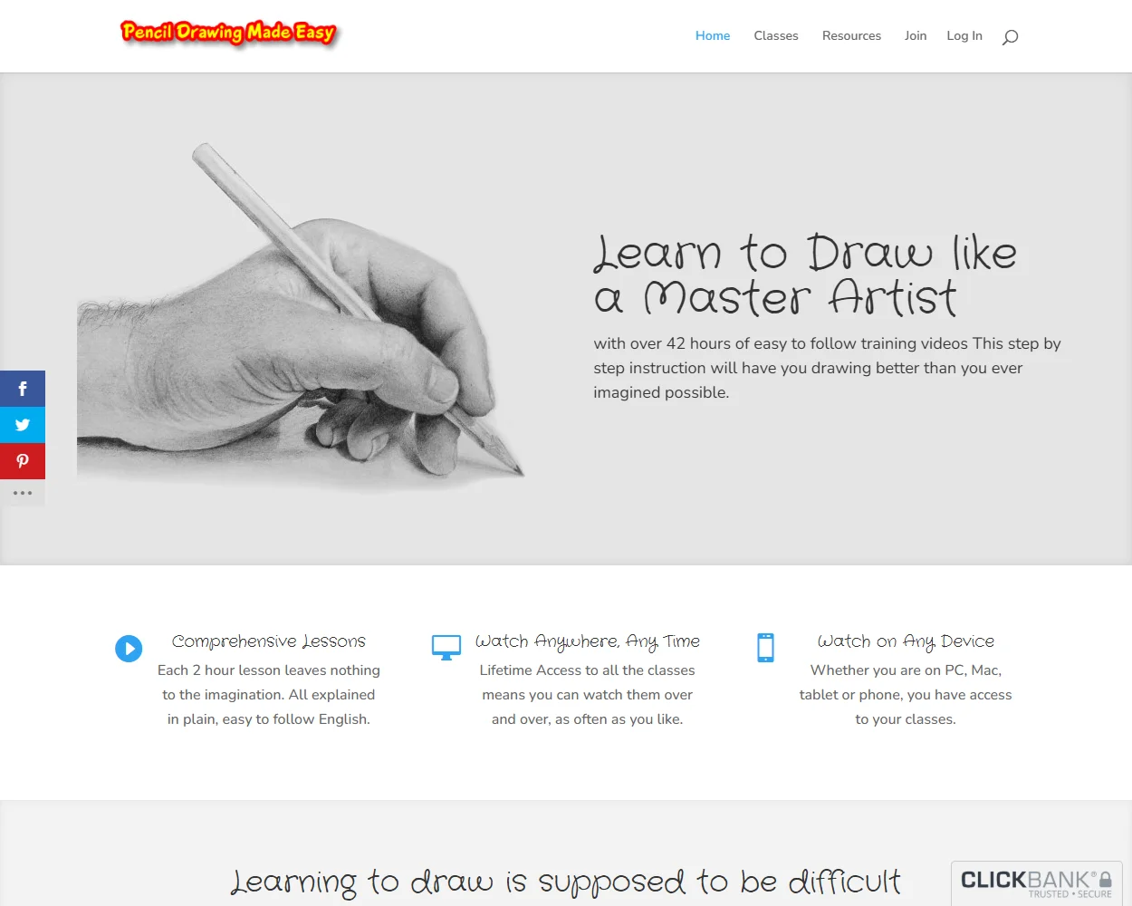 Pencil Drawing Made Easy features