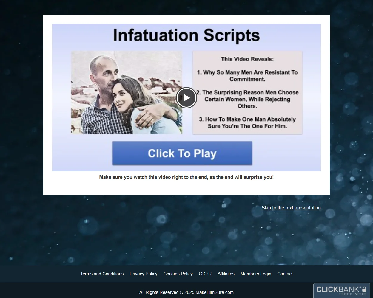 Make Him Sure features