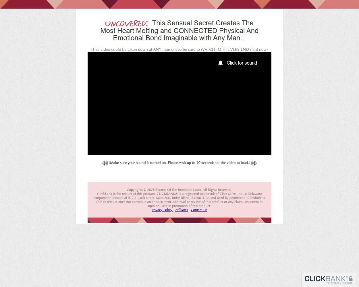 Secrets Of The Irresistible Lover features